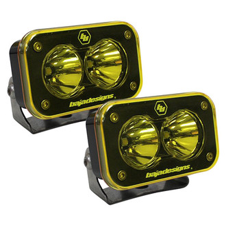 Baja Designs® - S2 Pro™ 3"x2" 2x24W Rectangular Spot Beam Amber LED Lights
