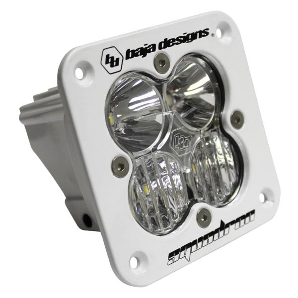 Baja Designs® - Squadron Pro™ Flush Mount 3" 40W Square White Housing Driving/Combo Beam LED Light