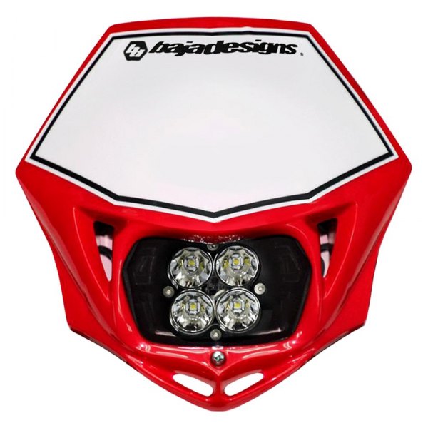 Baja Designs® - Headlight Location Squadron Pro™ 3" 40W Square Driving/Combo Beam LED Light Kit with Head Shell, Front View