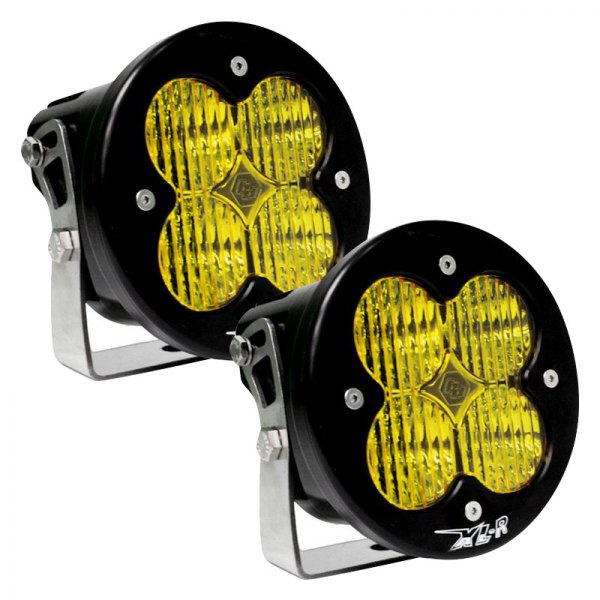 Baja Designs® - XL-R Pro™ 4.43" 2x40W Round Wide Cornering Beam Amber LED Lights