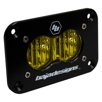 Baja Designs® - S2 Sport™ Flush Mount 3"x2" 12W Rectangular Wide Cornering Beam Amber LED Light