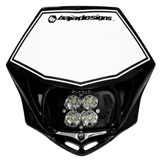 Baja Designs® - Headlight Location Mounted Squadron Sport™ 3" 20W Square Driving/Combo Beam LED Light Kit with Black Head Shell
