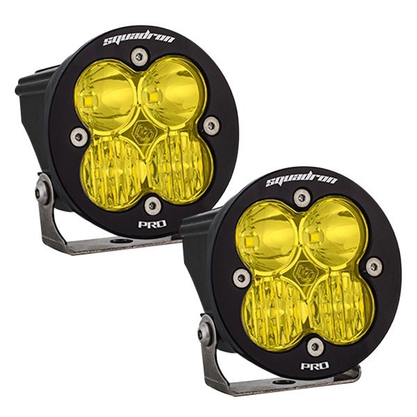 Baja Designs® - Squadron-R Pro™ 3" 2x40W Round Driving/Combo Beam Amber LED Lights
