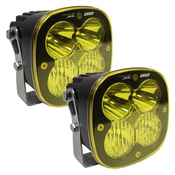 Baja Designs® - XL80™ 4.43" 2x80W Square Driving/Combo Beam Amber LED Lights
