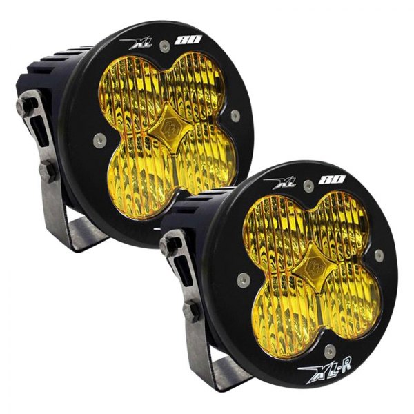 Baja Designs® - XL-R 80™ 4.43" 2x80W Round Wide Cornering Beam Amber LED Lights