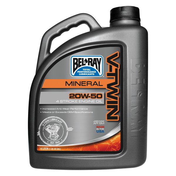 Bel-Ray® - V-Twin™ SAE 20W-50 Mineral Engine Oil, 1 Liter