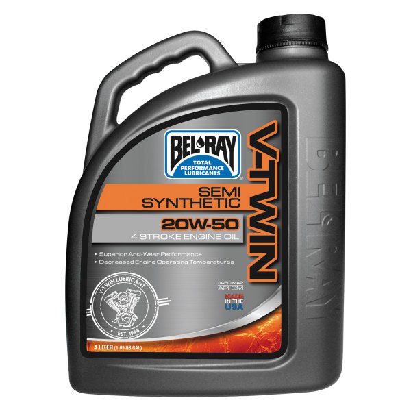 Bel-Ray® - V-Twin™ SAE 20W-50 Semi-Synthetic Engine Oil, 4 Liters