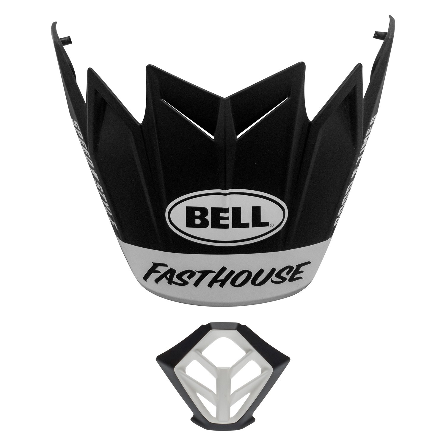 Bell® 7103039 Matte Black/White Visor/Mouthpiece Kit for Moto9