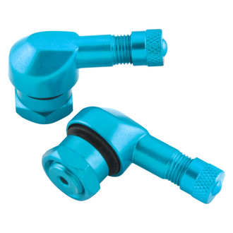 BikeMaster® - Blue Angled Valve Stem