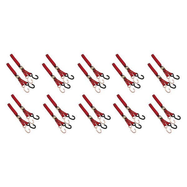 BikeMaster® - 1" x 72" Nylon Red Tie-Down Bulk Pack