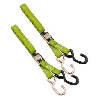 BikeMaster® - 1" x 72" Nylon Green Tie-Downs