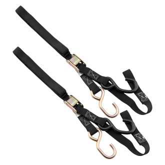 BikeMaster® - 1" Black Integrated Soft Hook Tie-Down