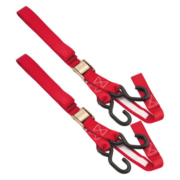 BikeMaster® - 1.5" Red Integrated Soft Hook Tie-Down