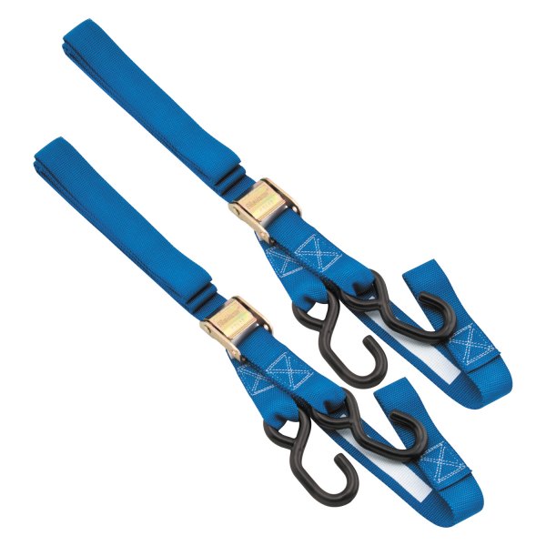 BikeMaster® - 1.5" Blue Integrated Soft Hook Tie-Down