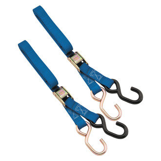 BikeMaster® - 1" x 72" Nylon Blue Tie-Downs