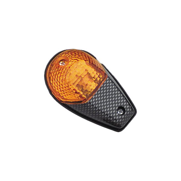 BikeMaster® - Carbon Flush Mount Marker Light Kit with Amber Lenses