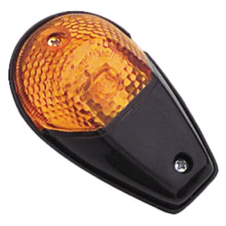 BikeMaster® - Black Flush Mount Marker Light Kit with Amber Lenses