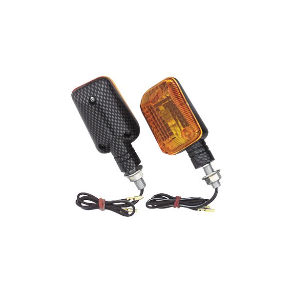 BikeMaster® - Mini Stalk Carbon Marker Light Kit with Amber Lenses