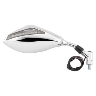 BikeMaster® 600298 - Chrome Mirror Set with LED Turn Signals