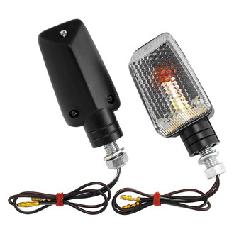 BikeMaster® - Mini Stalk Black Marker Light Kit with Clear Lenses