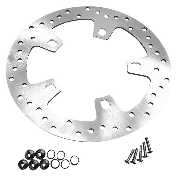 Biker's Choice® - Front Silver Drilled Brake Rotor
