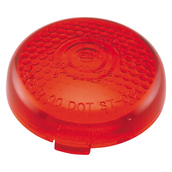 Biker's Choice® - Honeycomb Design Plastic Red Bullet Lens