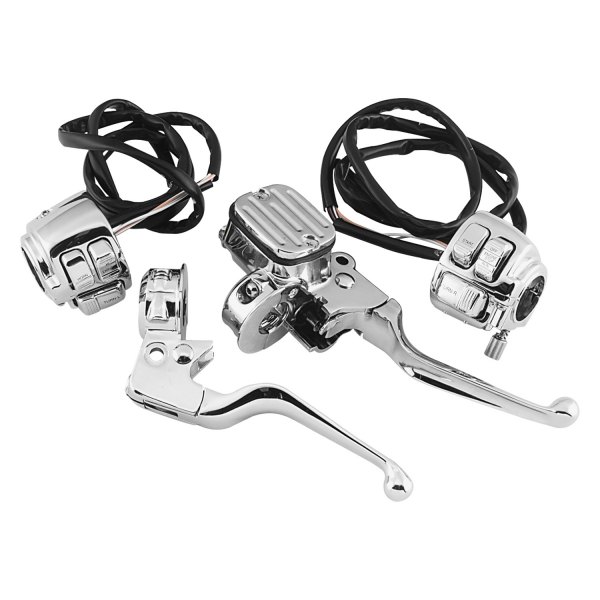 Biker's Choice® - Chrome Handlebar Control Kit with Switches