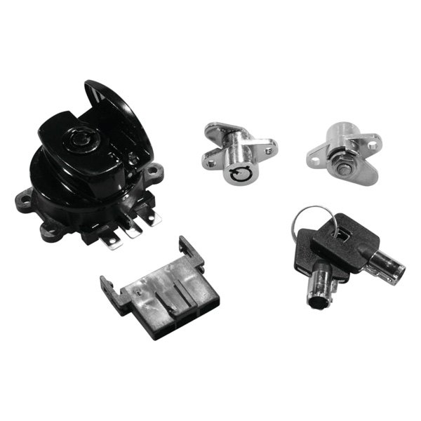 Biker's Choice® - Black Ignition Switch and Saddlebag Lock Kit