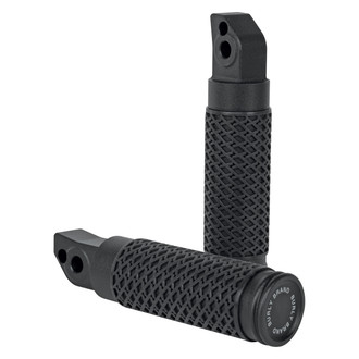 Burly Brand® - Slash Cut Passenger Black Foot Pegs