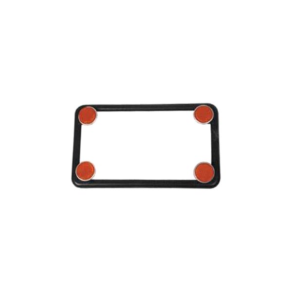 Chris® - Black License Plate Frame with 4 Amber Reflectors