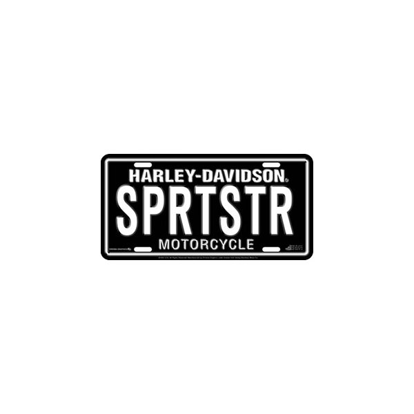 Chroma® - Harley-Davidson Style Aluminum Black License Plate with Sportster