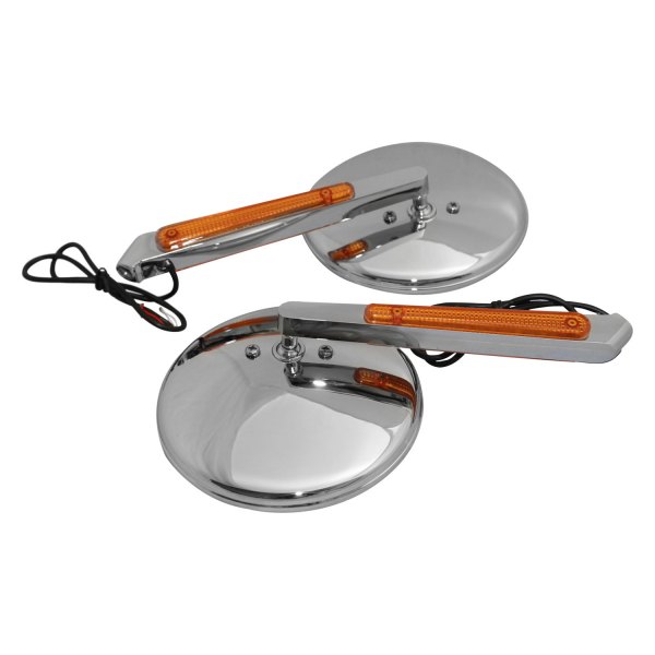 CIPA® - Left/Right LED Lighted Motorcycle Chrome Mirror Set