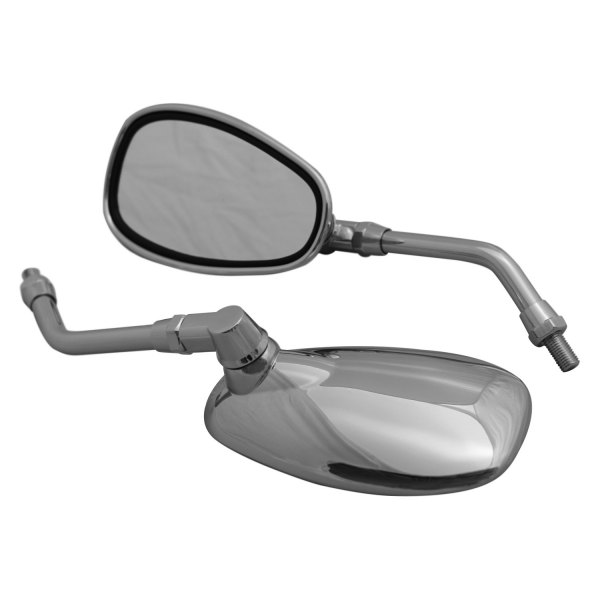 CIPA® - Left/Right Classic Look Motorcycle Chrome Mirror Set