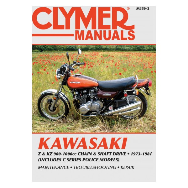 Clymer® - Kawasaki Z & KZ 900-1000cc Chain & Shaft Drive 1973-1981 (Includes C Series Police Models) Repair Manual