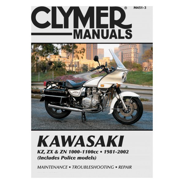 Clymer® - Kawasaki KZ, ZX & ZN 1000-1100cc, 1981-2002 (Includes Z1000P P Series Police Models) Repair Manual