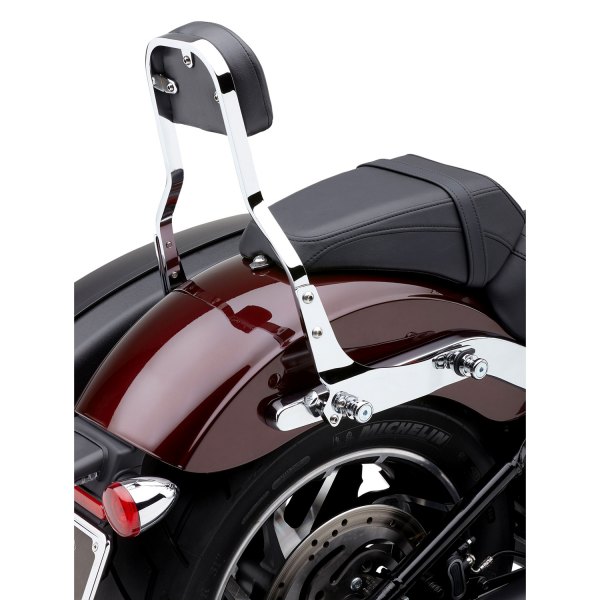 Cobra USA® - Short Squared Chrome Detachable Backrest