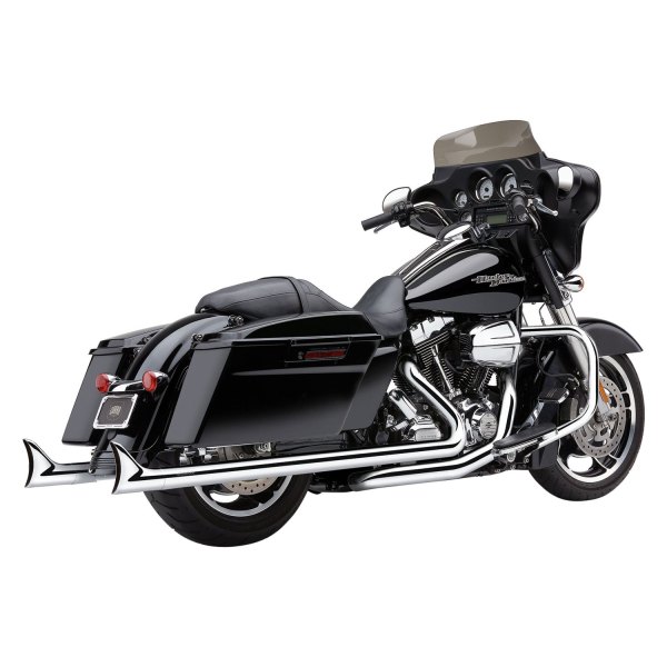  Cobra USA® - True-Dual 2-2 Chrome Shotgun Exhaust System with Fishtail Tips On Vehicle