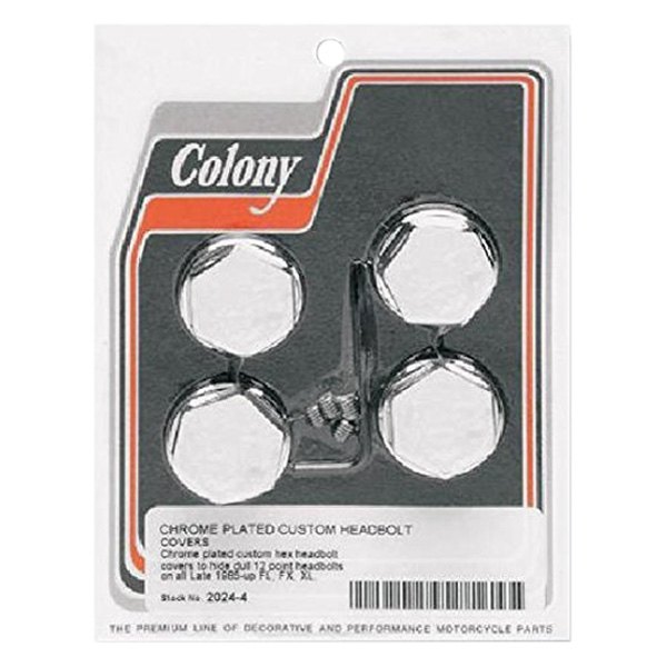 Colony® - Hex Dome Chrome Head Bolt Cover Set