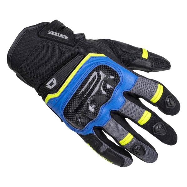 Cortech® - Sonic-Flo Gloves (Large, Blue/Hi-Viz)