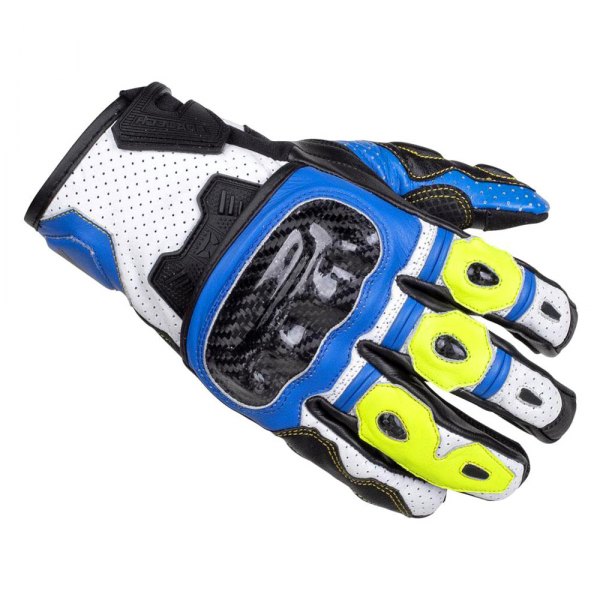 Cortech® - Apex V1 ST Gloves (Small, Blue/Hi-Viz)