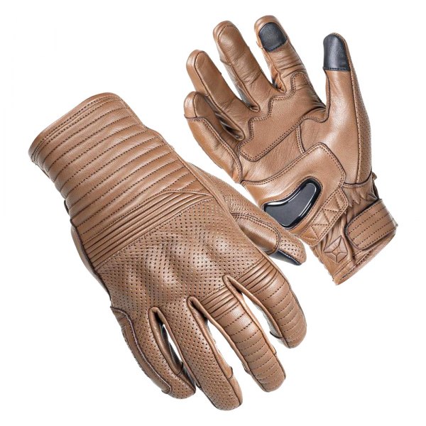 Cortech® - "The Bully" Short Cuff Leather Gloves (X-Small, Brown)