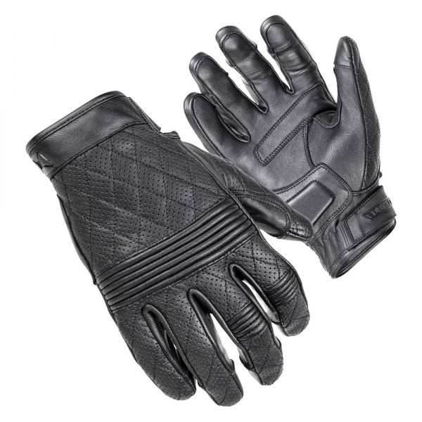 Cortech® - "The Scrapper" Short Cuff Leather Gloves (Large, Black)
