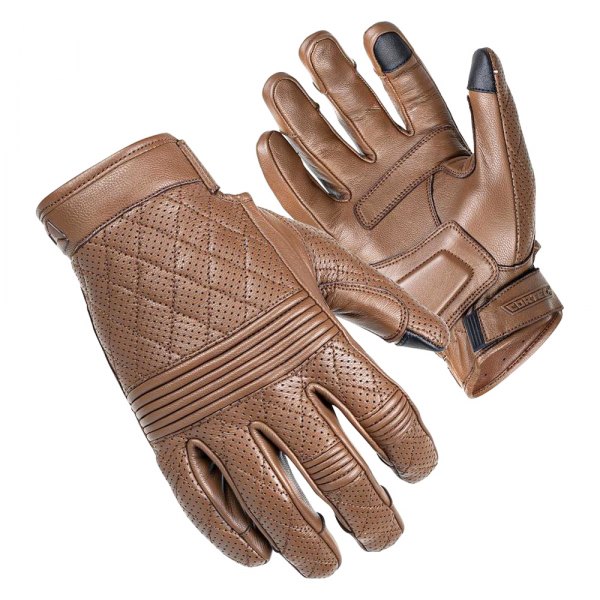 Cortech® - "The Scrapper" Short Cuff Leather Gloves (X-Small, Brown)
