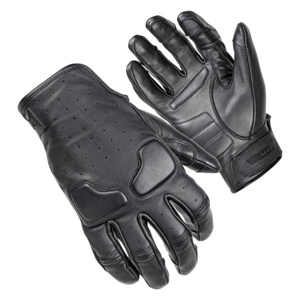 Cortech® - "The Slacker" Short Cuff Leather Gloves (X-Small, Black)