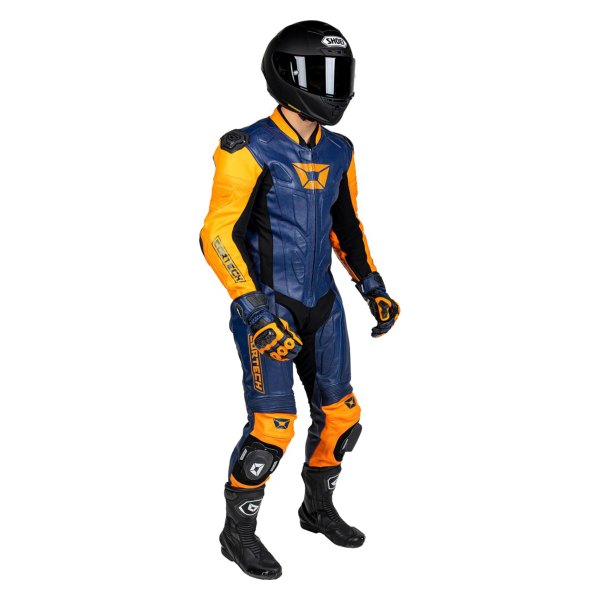 Cortech® - Apex V1 1-Piece Suit (Medium, Orange/Blue)