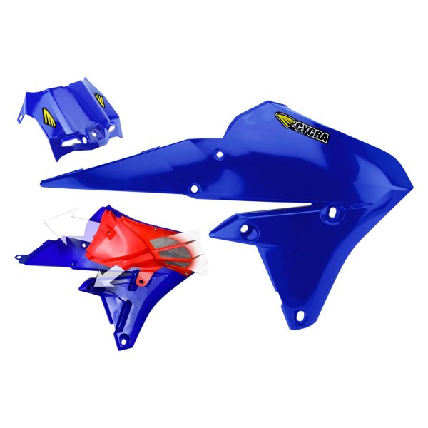 Cycra® - Powerflow™ Blue Radiator Shroud with Extended Intake & Debris Screen
