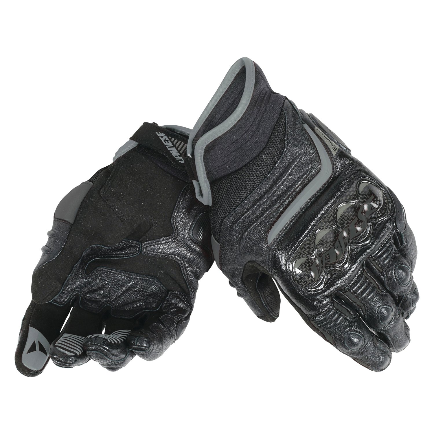 Dainese® 1815854-691-L - Carbon D1 Short Gloves (Large, Black