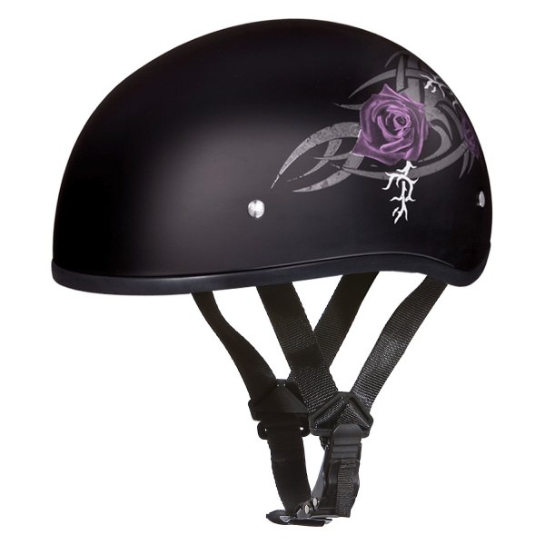 Daytona Helmets® - Skull Cap Rose Half Shell Helmet