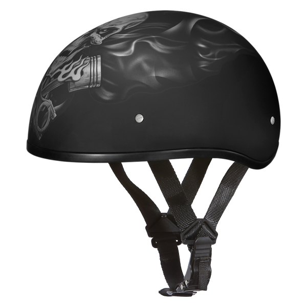 Daytona Helmets® - Skull Cap Pistons Skull Half Shell Helmet
