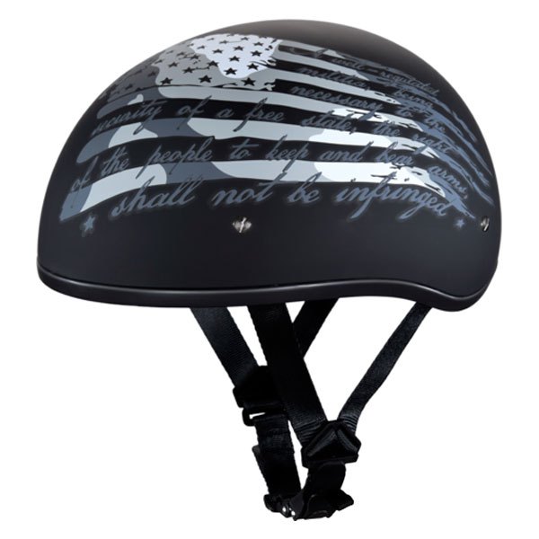 Daytona Helmets® - Skull Cap 2ND Amendent Half Shell Helmet W/O Visor